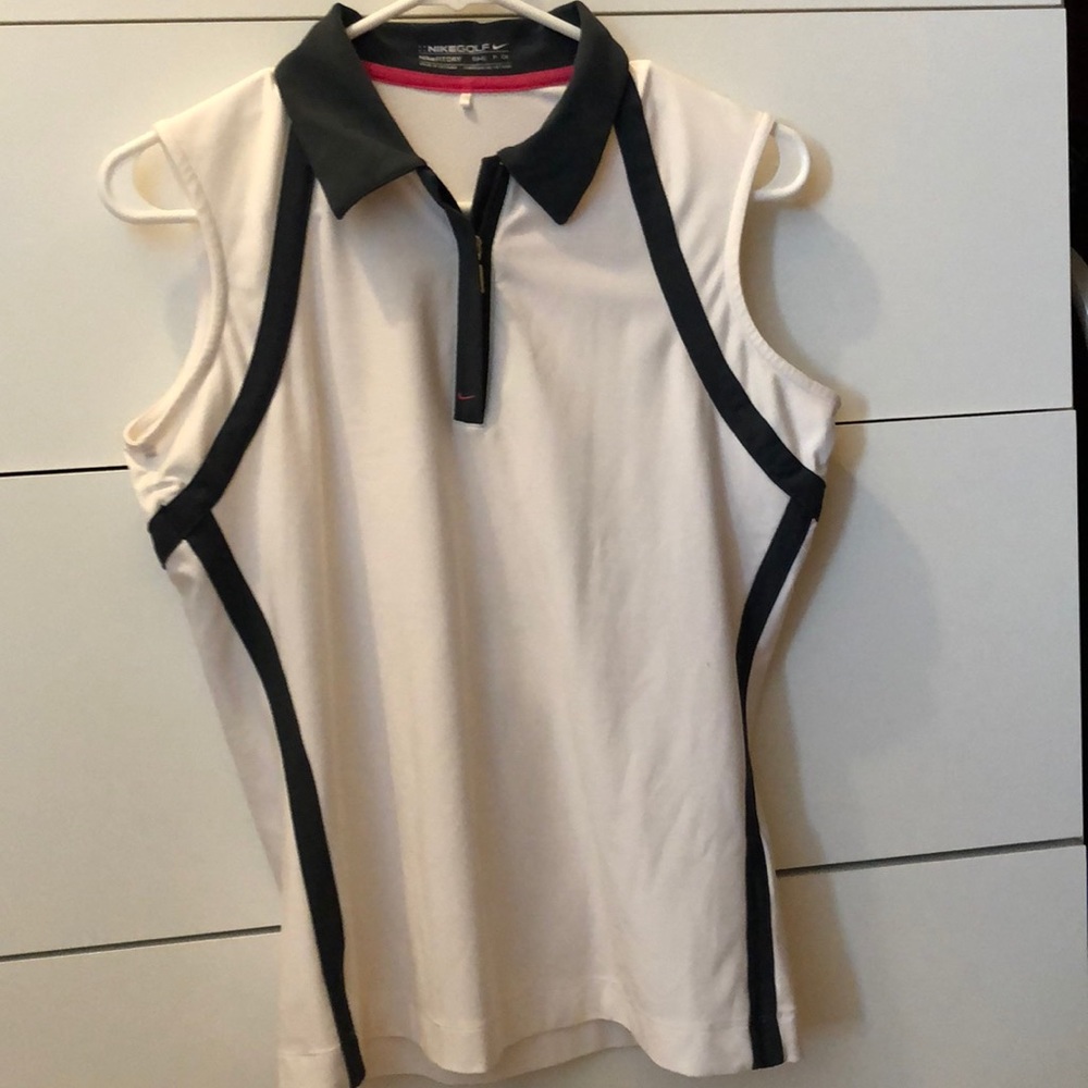 Nike white sleeveless golf tank